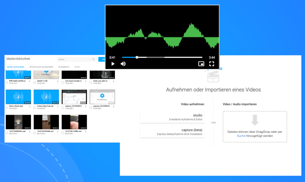 Audiodateien importieren und verwenden in coovi