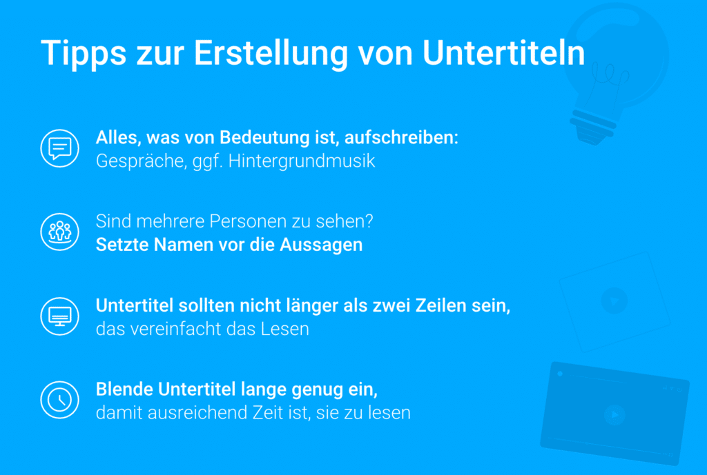 Wertvolle Tipps zur Erstellung von Untertitel